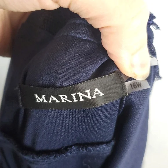 Marina Navy Blue Lace Formal Dress - Picture 7 of 8